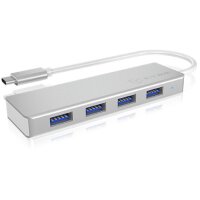 ICY BOX USB 3.0 Type-C Hub silver IB-HUB1425-C with 4 USB...