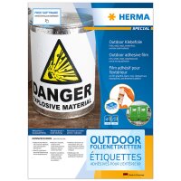 HERMA Outdoor Folien-Etiketten SPECIAL, 210 x 148 mm, weiss