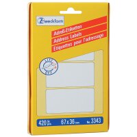 AVERY Zweckform Adress-Etiketten, 67 x 38 mm, auf Bogen