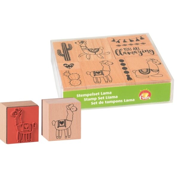 HEYDA Set Tampon Lama 12x10x3cm 204888676 en bois 10 pcs.