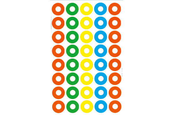 AVERY ZWECKFORM Sticker Verst.Ringe 8.4x16cm 3055Z farbig 4 Bogen, 160 Stück