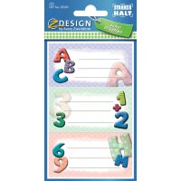 ZDesign SCHOOL Buchetiketten "ABC", bunt