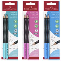 FABER-CASTELL Bleistift Jumbo GRIP TWO TONE, Blisterkarte