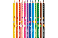 PELIKAN Crayons de couleur Combino 811194 12 couleurs animals