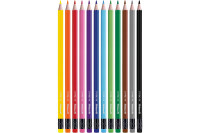 PELIKAN Crayons de couleur/gomme 700689 12 couleurs