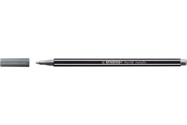STABILO Stylo Fibre Pen 68 1mm 68/805 argent métallique