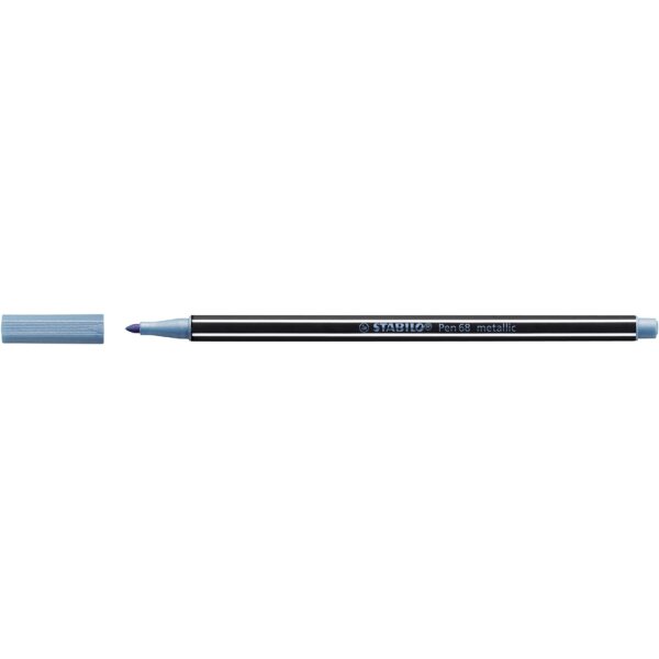 STABILO Stylo feutre Pen 68 metallic, argent