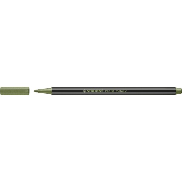 STABILO Stylo feutre Pen 68 metallic, argent