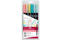 TOMBOW ABT Dual Brush Pen ABT-6P-4 Candy Colours 6 pcs.