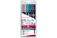 TOMBOW ABT Dual Brush Pen ABT-6P-5 Vintage Colours 6...