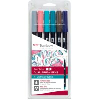 Tombow Feutre double pointe ABT DUAL BRUSH PEN, set de 6