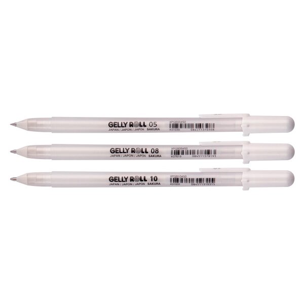 SAKURA Gelly Roll 0.3/0.4/0.5mm POXPGBWH3C White 3 pcs.