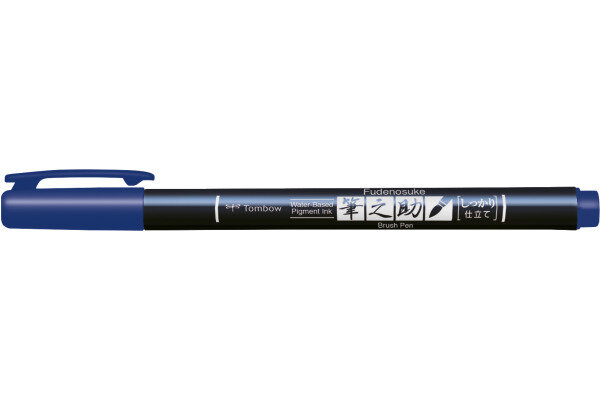 TOMBOW Stylo de calligraphie Hard WS-BH15 Fudenosuke, bleu