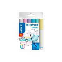 PILOT Marker Set Pintor F 1.0mm S6/0517467 6 couleurs pastel