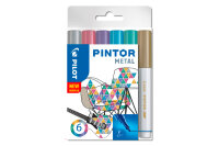 PILOT Marker Set Pintor 1.0mm S6/0517443 6 couleurs metallic