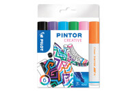 PILOT Marker Set Pintor M S6 0517436 6 Farben creative