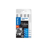 PILOT Marker Set Pintor B/M/F/EF S4/0537465 blanc, 4 pcs.