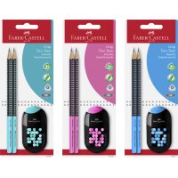 FABER-CASTELL Kit décriture GRIP TWO TONE, carte...