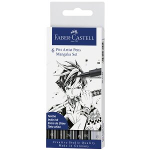 FABER-CASTELL Tuschestift PITT artist pen, 6er Etui