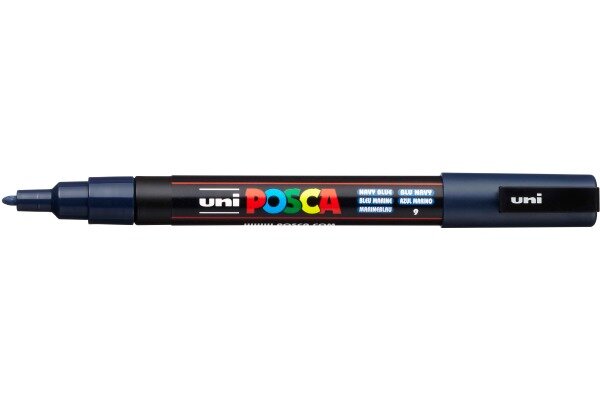 UNI-BALL Posca Marker 0.9-1.3mm PC-3M Navy Blue bleu