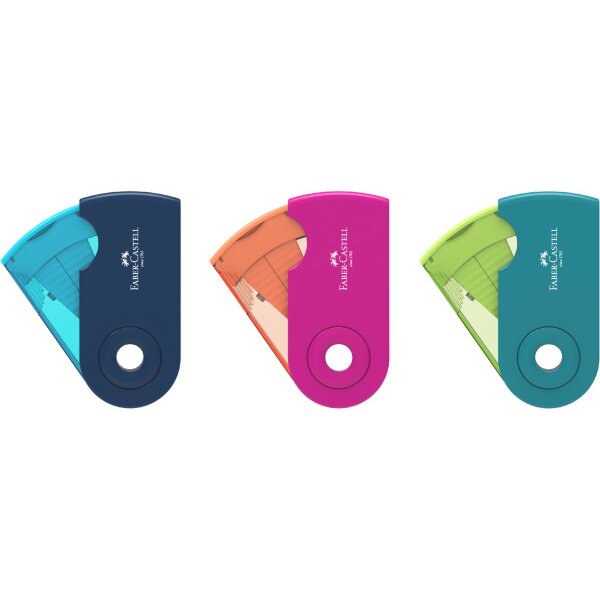 FABER-CASTELL Taille-crayon 182704 Sleeve Trend ass. couleurs