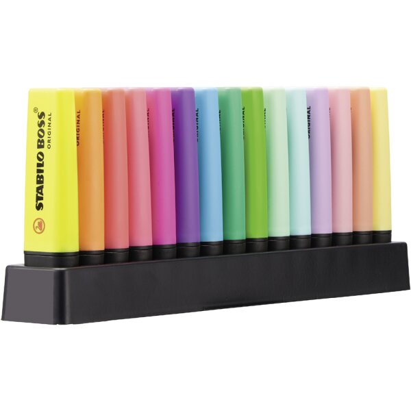 STABILO Textmarker BOSS ORIGINAL, 15er Tischset