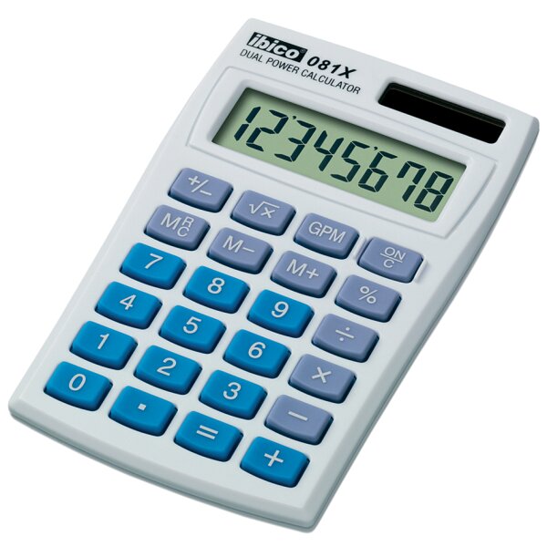 ibico Taschenrechner 081X, 8-stelliges LCD-Display