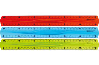WESTCOTT Lineal, flexibel E-10222 00 30cm blau rot grün