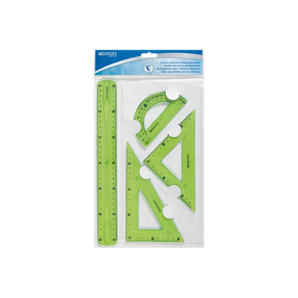 WESTCOTT Set &eacute;querre Flexi E-10302 00 bleu/rouge/vert 4 pcs.
