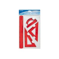 WESTCOTT Set équerre Flexi E-10302 00 bleu/rouge/vert 4 pcs.