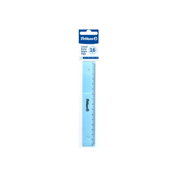 PELIKAN Lineal 16cm 700481 transparent blau