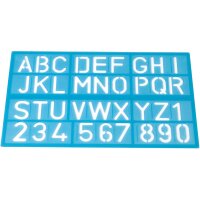 WESTCOTT Chablon 50cm E-10600 00 A-Z, 0-9 bleu/rouge/vert