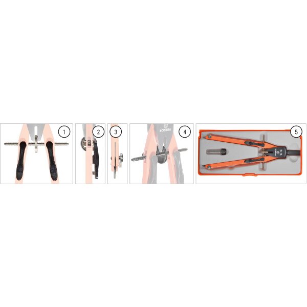 ECOBRA Zirkel Duo-Tec 17cm 426124 350mm, silber