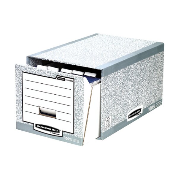 FELLOWES BankersBox Schubladenbox 01820EU grau/weiss 350x290x545mm