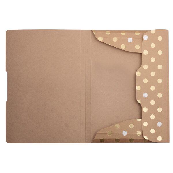 herlitz Chemise à élastiques Pure Glam, A4, carton kraft