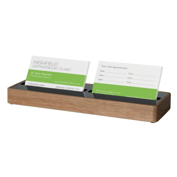 sigel Visitenkarten-Aufsteller, Eichenholz, 30 Visitenkarten