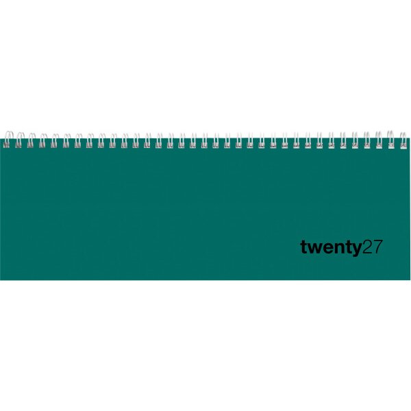 BIELLA Pultkalender Colorful 2027 888377090027U 1W/2S petrol ML 29.7x10.5cm