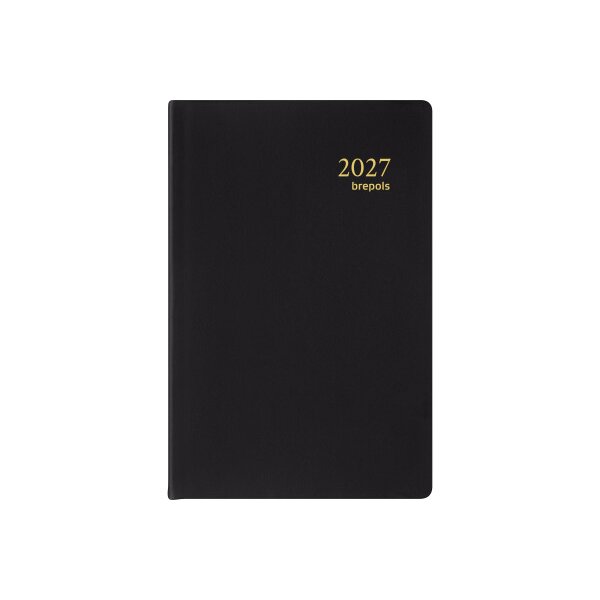 BREPOLS Agenda Delta 834 Seta 2027 0.834.2120 1W/2S schwarz 8.1x12cm
