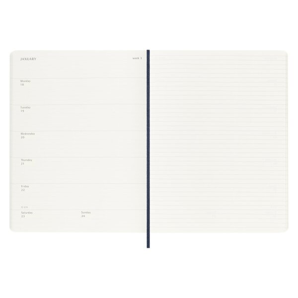 MOLESKINE Agenda Classic X-Large 2027 DSB2012WN4Y27 1W/1S saphir SC 19x25cm