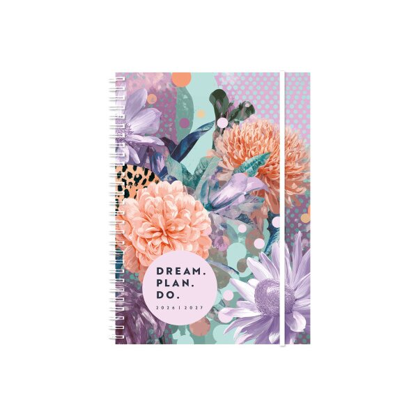 SIMPLEX Sch&uuml;leragenda Touch 26/27 500235.27 1W/2S 17M Flowers ML 14.8x21cm