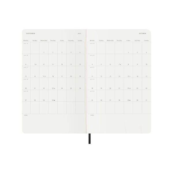 MOLESKINE Agenda de jours 26/27 DSB18DC3Y27 18M SC noir 13x21cm