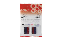 COLOP Tampon encreur E/10/2 bleu/rouge 2 pcs.