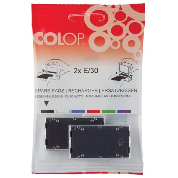 COLOP Ersatzstempelkissen E 50 1, schwarz, Doppelpack