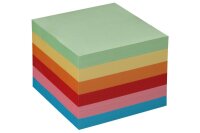 BÜROLINE Zettelbox Papier 90x90mm 376459 farbig...