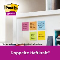Post-it Haftnotizen super sticky z-notes, 76 x 76 mm, 14+2