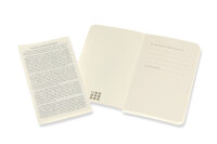 MOLESKINE Cahier 2x 10.5x6.5cm 620497 en blanc, coral/marine, 56 p.