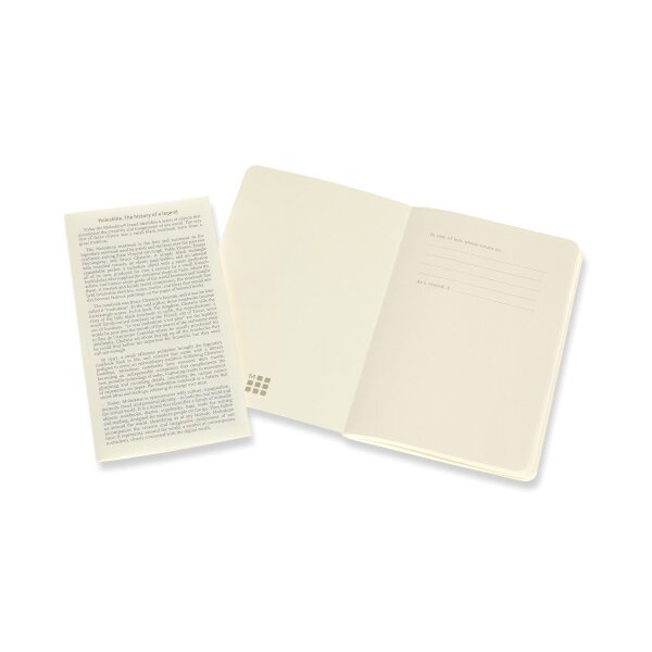 MOLESKINE Notizheft 2x 14x1.1x9cm 620510 blanko, korall/marine, 80 S.