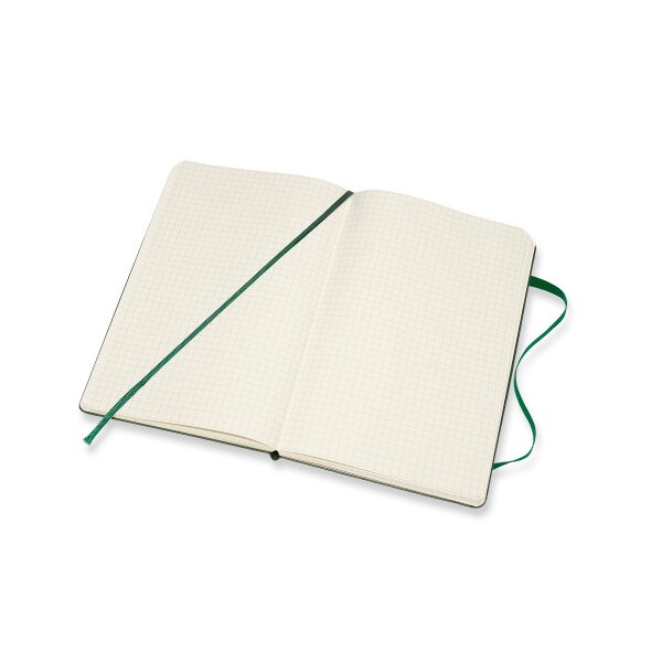 MOLESKINE Notizbuch Classic HC Large 647629087 gr&uuml;n, kariert 5mm 240 Blatt