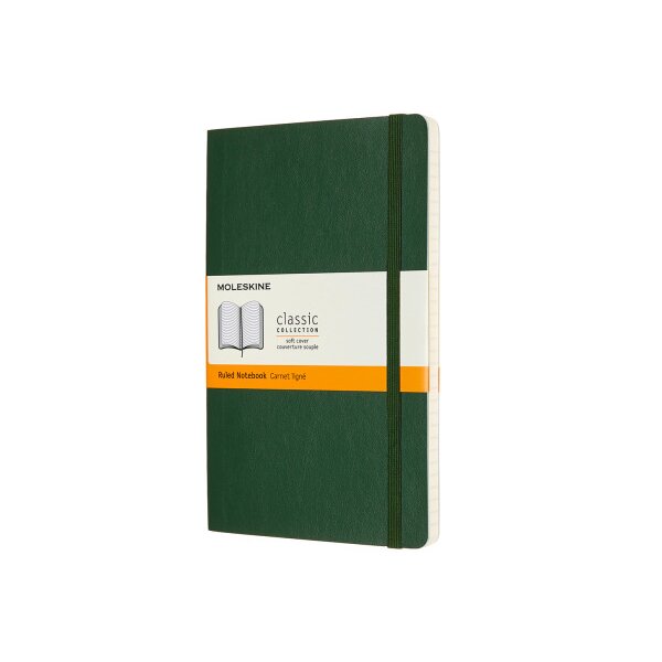MOLESKINE Notizbuch Classic SC Large 853600011 myrtengr&uuml;n, liniert 120 Blatt