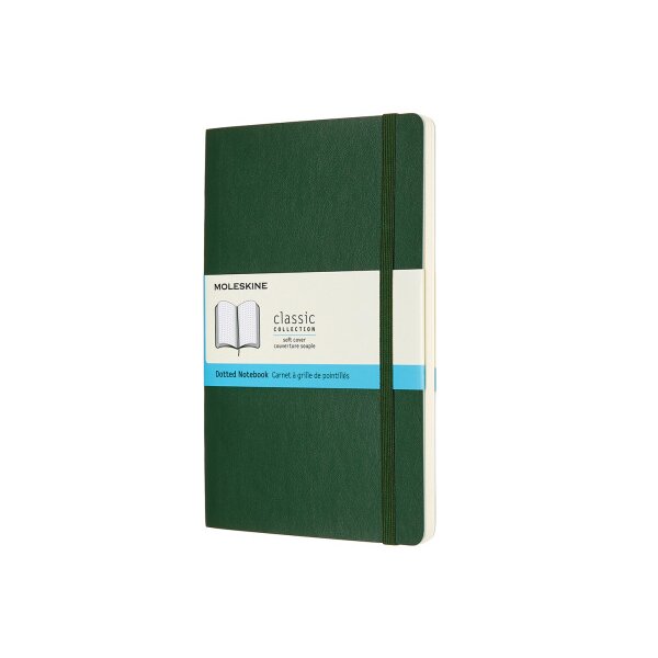 MOLESKINE Notizbuch Classic SC Large 853600042 myrtengr&uuml;n, dots 240 Blatt
